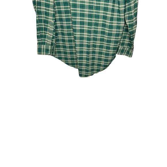 Ely Cattleman Men's Shirt Western Textured Plaid Button Up Long Sleeve Green XXL - Picture 9 of 11